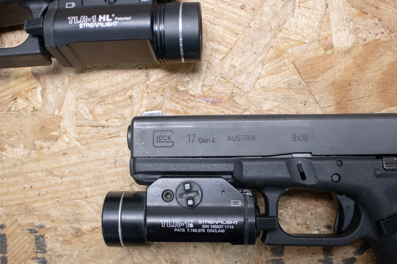 GLOCK 17 Gen4 9mm Police Trade-In Pistols with Night Sights and TLR-1 Light (Fair Condition)